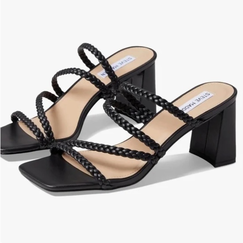 Steve Madden Dion Braided Strappy Sandal Heel